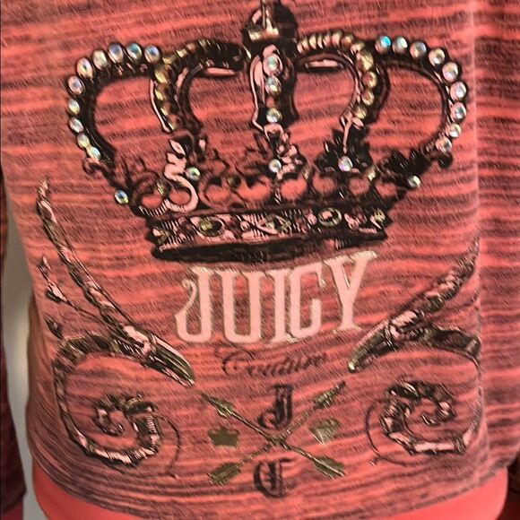 Juicy Couture Hoodie Zipper Closure Pockets Embellished Jacket - Picture 6 of 10